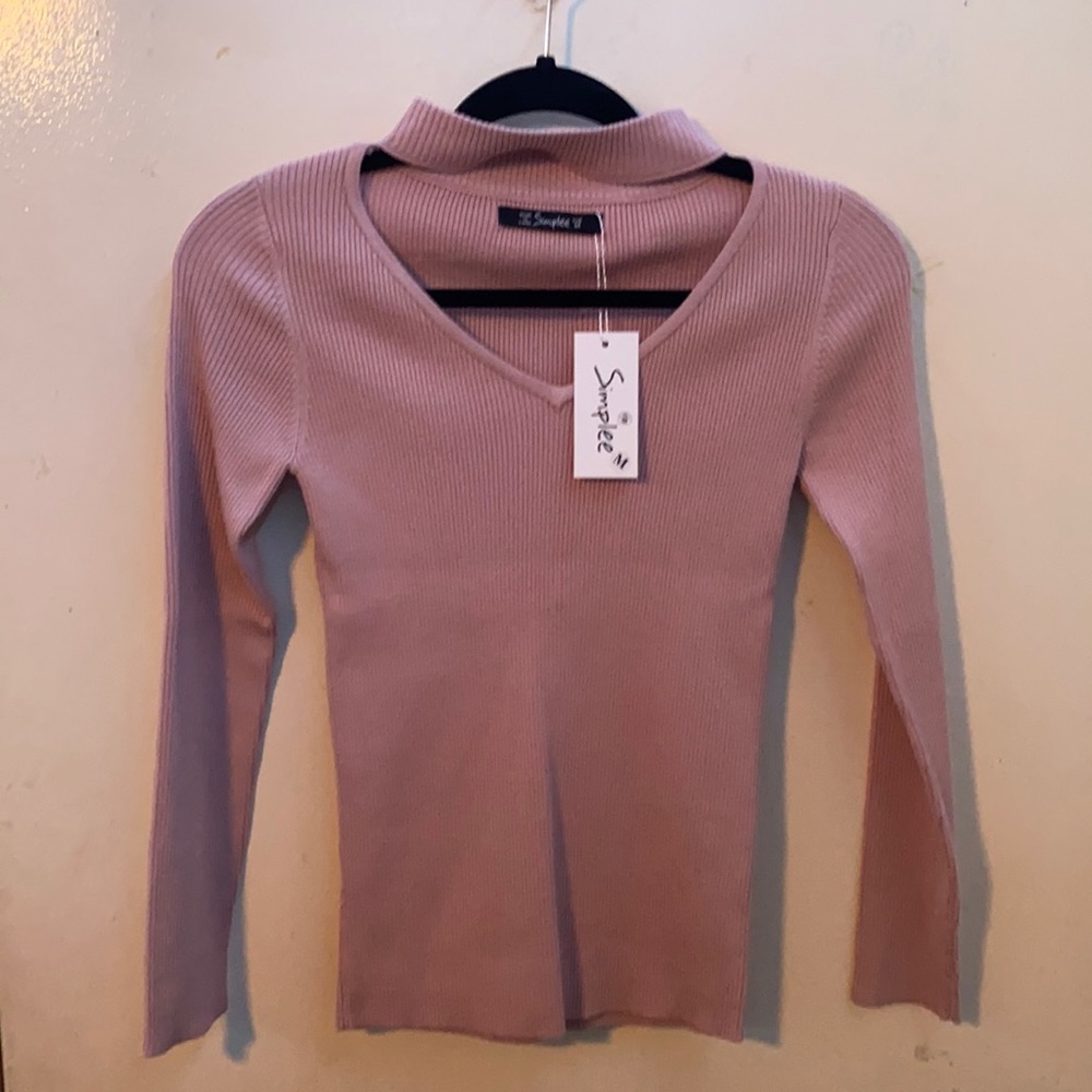 Simplee Apparel Long Sleeve Shirt Rose ‘Size M (BRAND NEW!)
